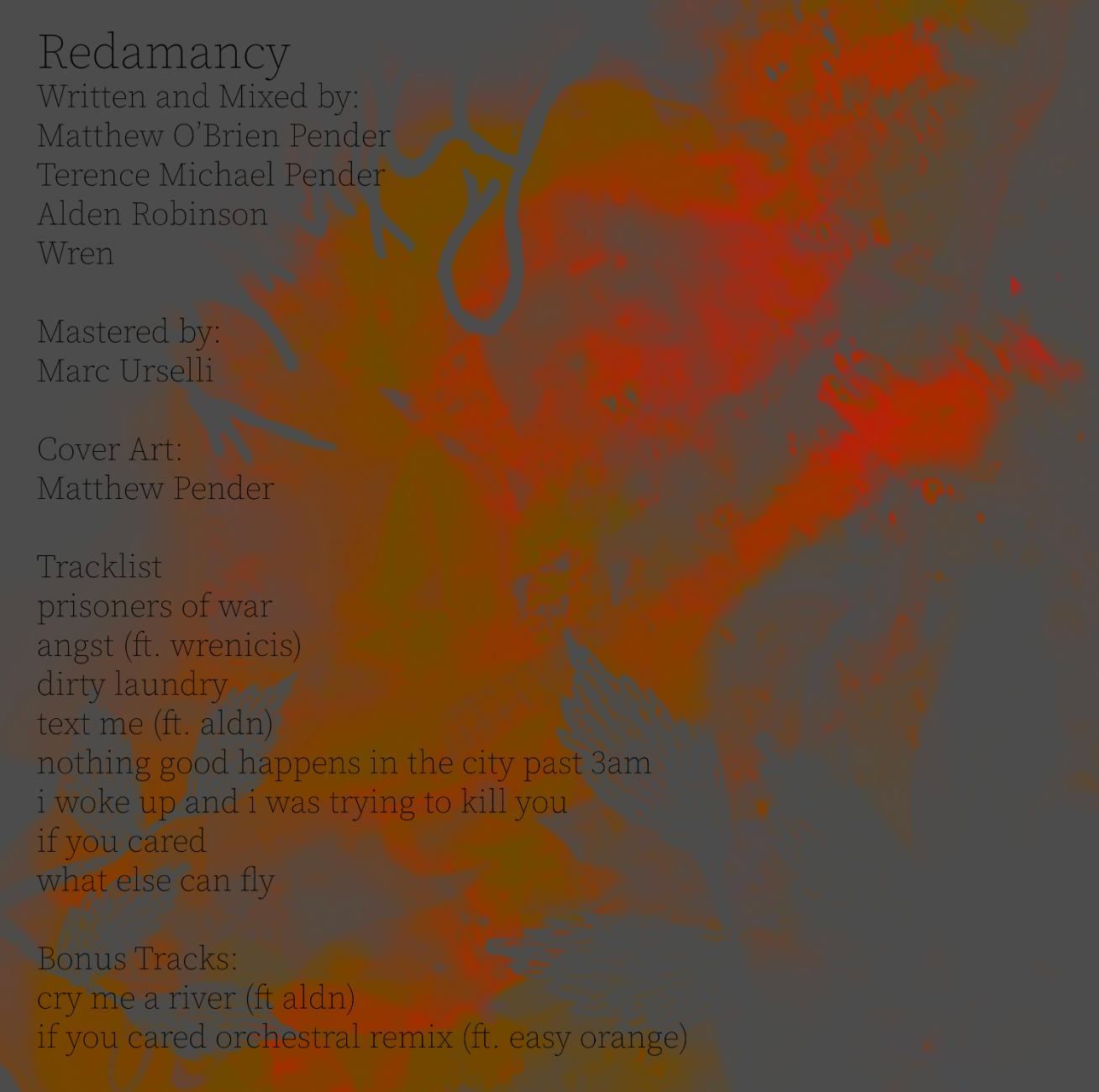 Redamancy Album CD